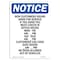 Signmission OSHA Notice, 7" Height, New Customers Sound Horn For Service Sign, 7" X 5", Portrait OS-NS-D-57-V-14324 - alternate 1